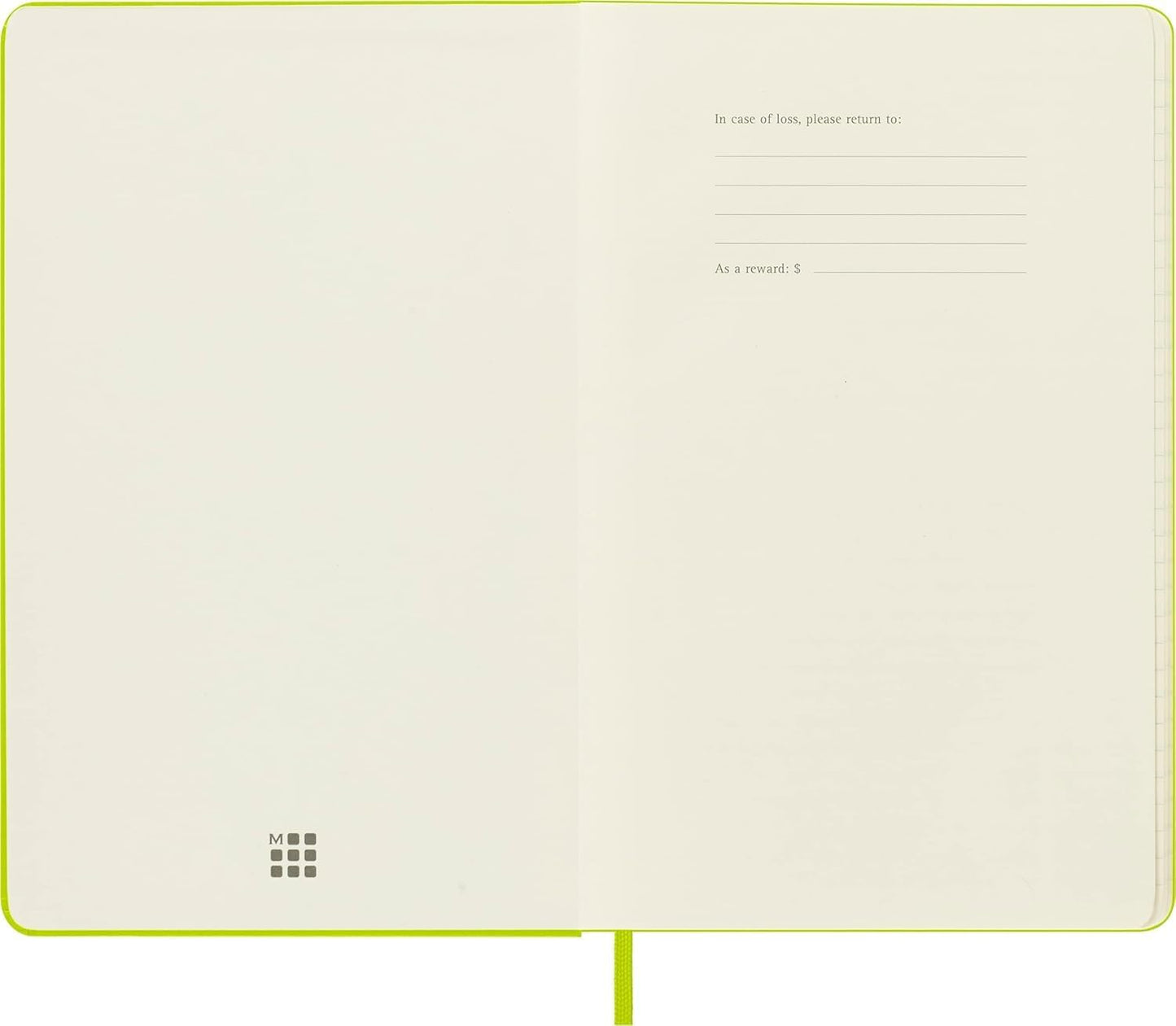 Classic Notebook, Hard Cover, Ruled/Lined, Large (5" x 8.25"), Lemon Green, 240 Pages