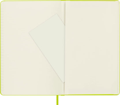 Classic Notebook, Hard Cover, Ruled/Lined, Large (5" x 8.25"), Lemon Green, 240 Pages