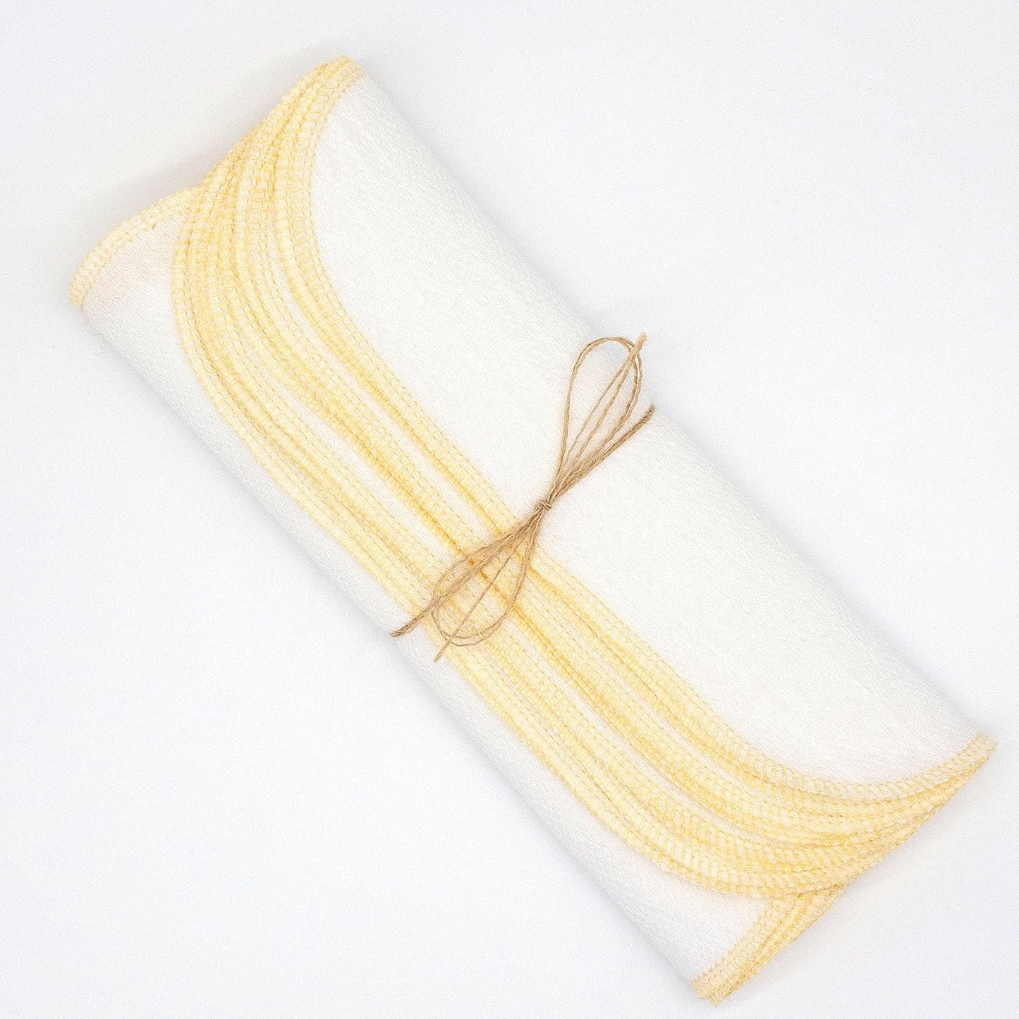 Spring Collection Reusable Paperless Towels - One Dozen washable reusable paper towels for kitchen (Lemon Bright White)