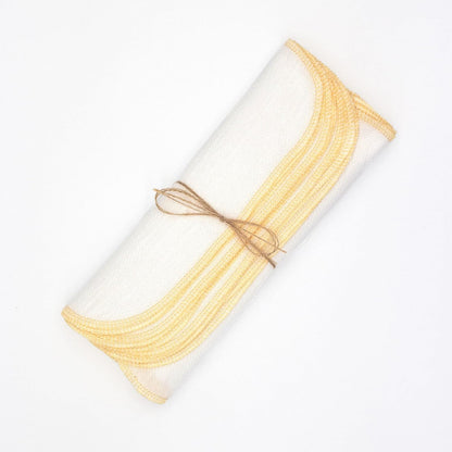Spring Collection Reusable Paperless Towels - One Dozen washable reusable paper towels for kitchen (Lemon Bright White)