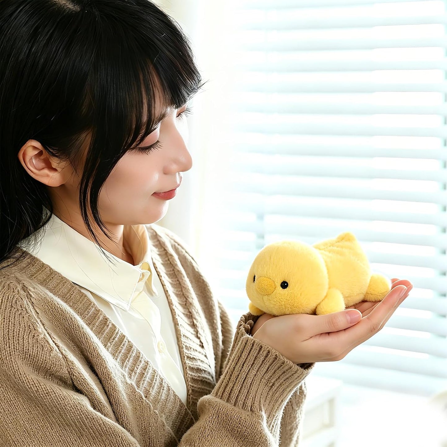 Palm-Sized Chick Stuffed Animals Cute Soft Mini Plush Doll Small Chicken Plushies Toys Gifts for Kids Yellow 6 inch