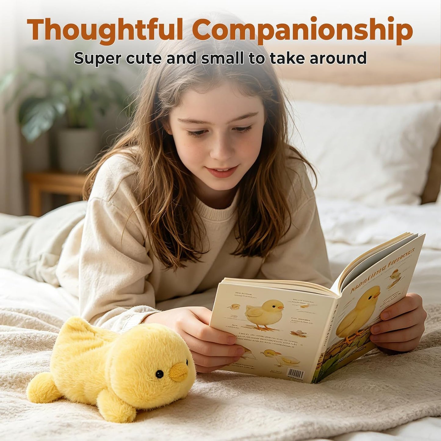 Palm-Sized Chick Stuffed Animals Cute Soft Mini Plush Doll Small Chicken Plushies Toys Gifts for Kids Yellow 6 inch