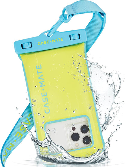 IP68 Waterproof Phone Pouch - Citrus Splash | Touchscreen Floating Waterproof Phone Case with Crossbody Lanyard - Fits All Phones - Beach Cruise Ship Travel Essentials