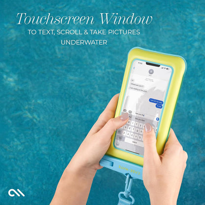 IP68 Waterproof Phone Pouch - Citrus Splash | Touchscreen Floating Waterproof Phone Case with Crossbody Lanyard - Fits All Phones - Beach Cruise Ship Travel Essentials