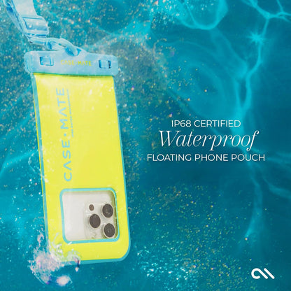 IP68 Waterproof Phone Pouch - Citrus Splash | Touchscreen Floating Waterproof Phone Case with Crossbody Lanyard - Fits All Phones - Beach Cruise Ship Travel Essentials