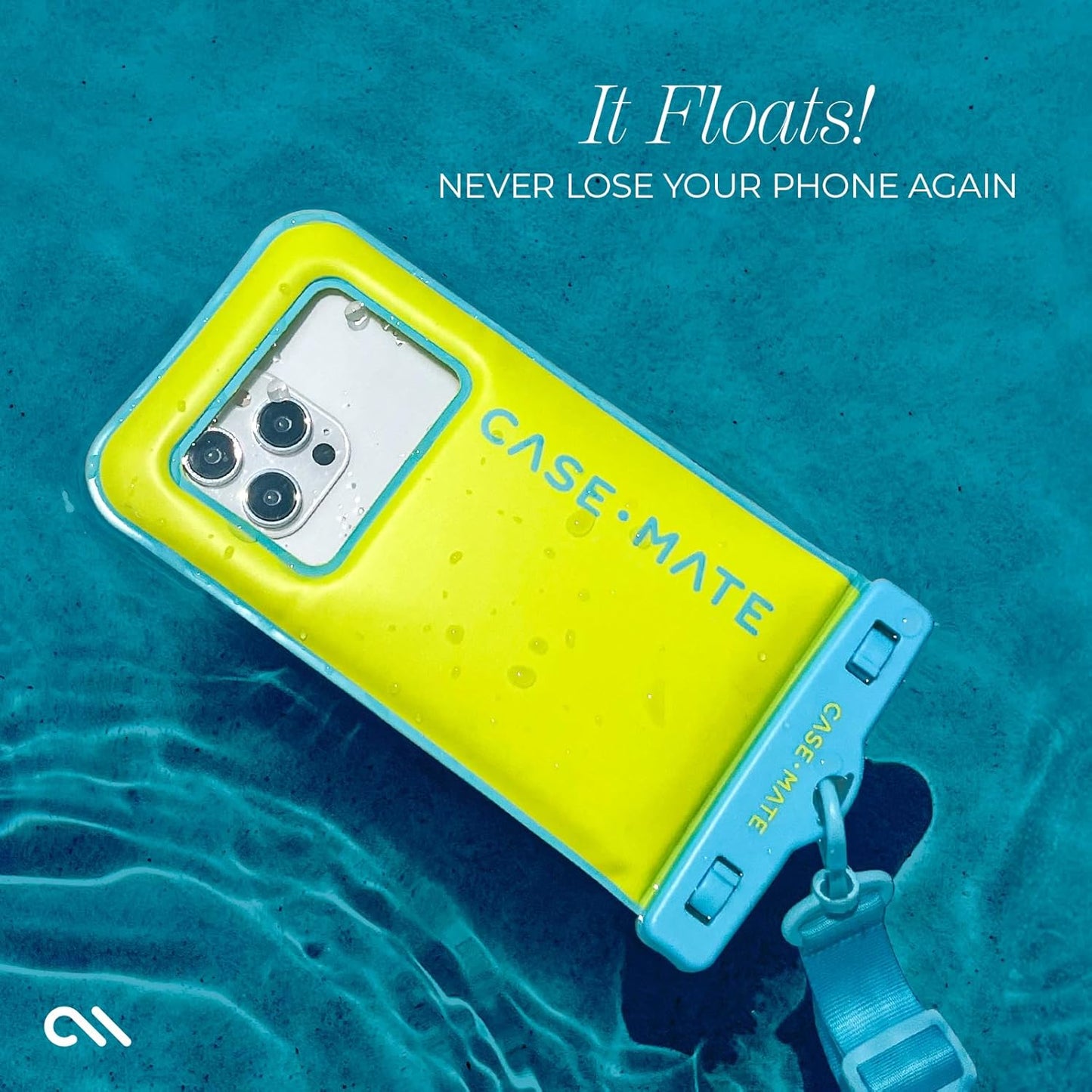 IP68 Waterproof Phone Pouch - Citrus Splash | Touchscreen Floating Waterproof Phone Case with Crossbody Lanyard - Fits All Phones - Beach Cruise Ship Travel Essentials