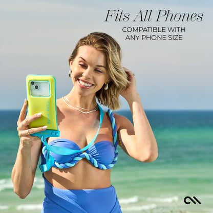 IP68 Waterproof Phone Pouch - Citrus Splash | Touchscreen Floating Waterproof Phone Case with Crossbody Lanyard - Fits All Phones - Beach Cruise Ship Travel Essentials