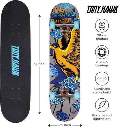 Tony Hawk - 31-Inch Signature Series 3 Skateboard, 9-Ply Maple Deck
