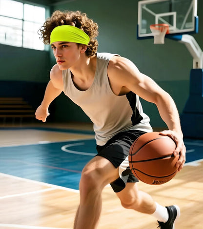 4 pcs Summer Sports Headbands, Stretchy Durable Sweatband Hairbands for Men Women Fitness Pilates Running Yoga