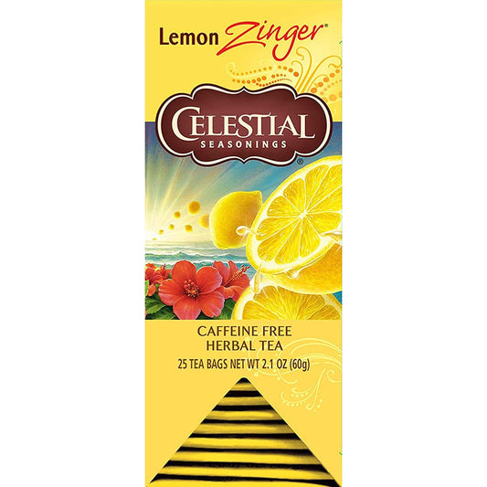 Herbal Tea, Lemon Zinger, 25 Count, (Pack of 6)