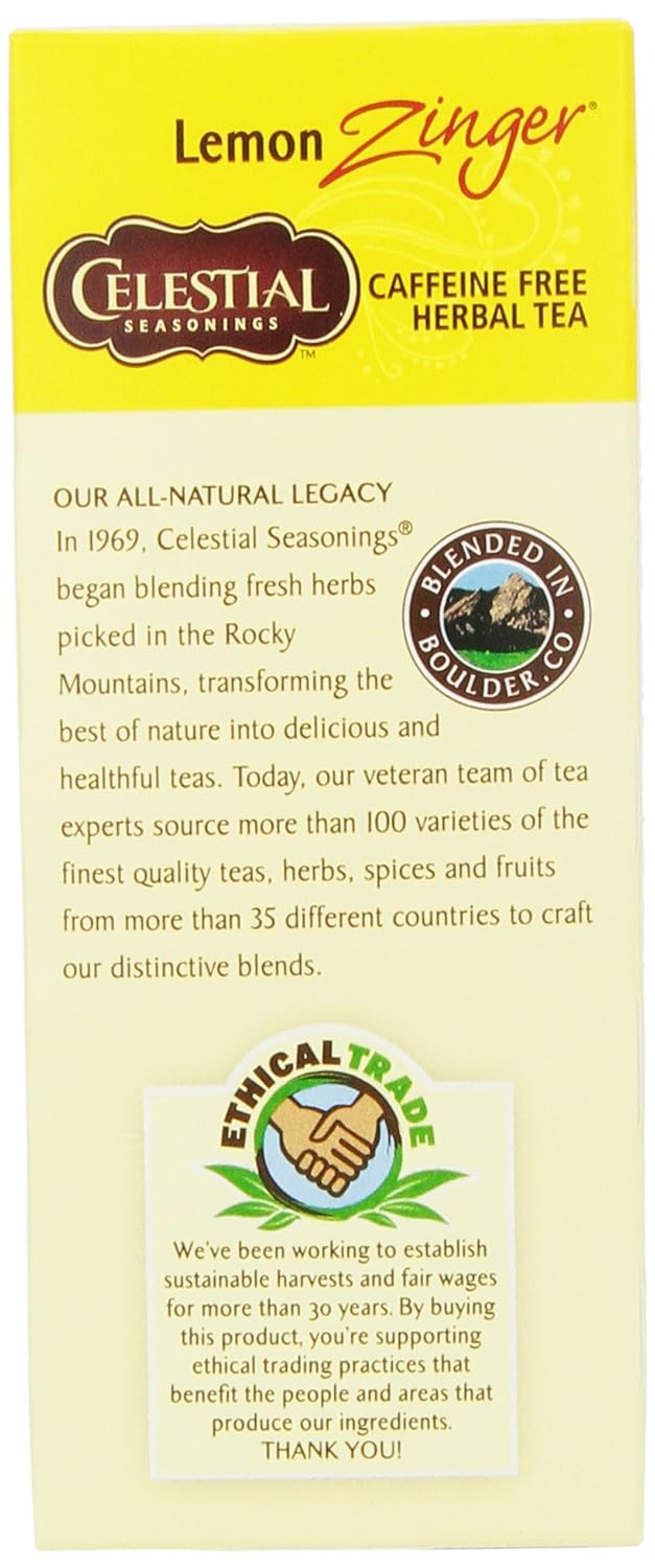 Herbal Tea, Lemon Zinger, 25 Count, (Pack of 6)