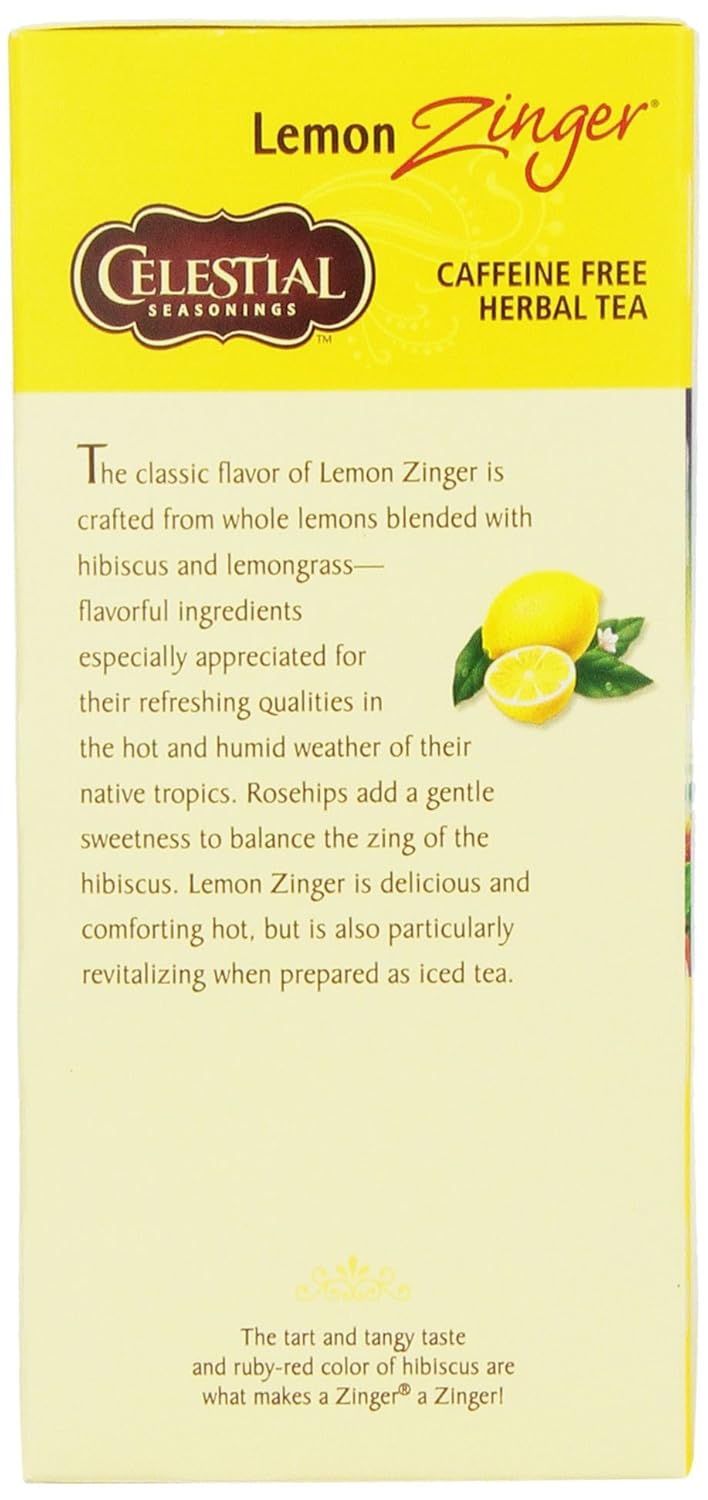 Herbal Tea, Lemon Zinger, 25 Count, (Pack of 6)