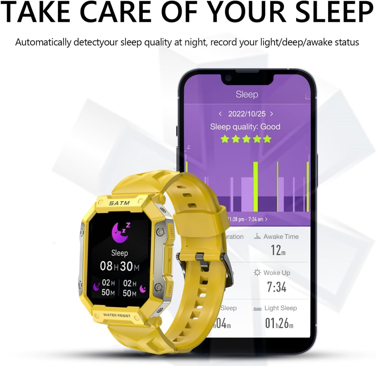 Smart Watch for Men/Women, 1.92" HD Touch Fitness Tracker with 24/7 Heart Rate & Sleep Monitor, IP68 Waterproof, Step/Calorie Counter, Long Battery Life, Compatible with Android iOS