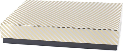 Signature Large Gift Box (Gold Stripe) for Valentines Day, Weddings, Anniversaries, Birthdays, Bridesmaids Gifts and More