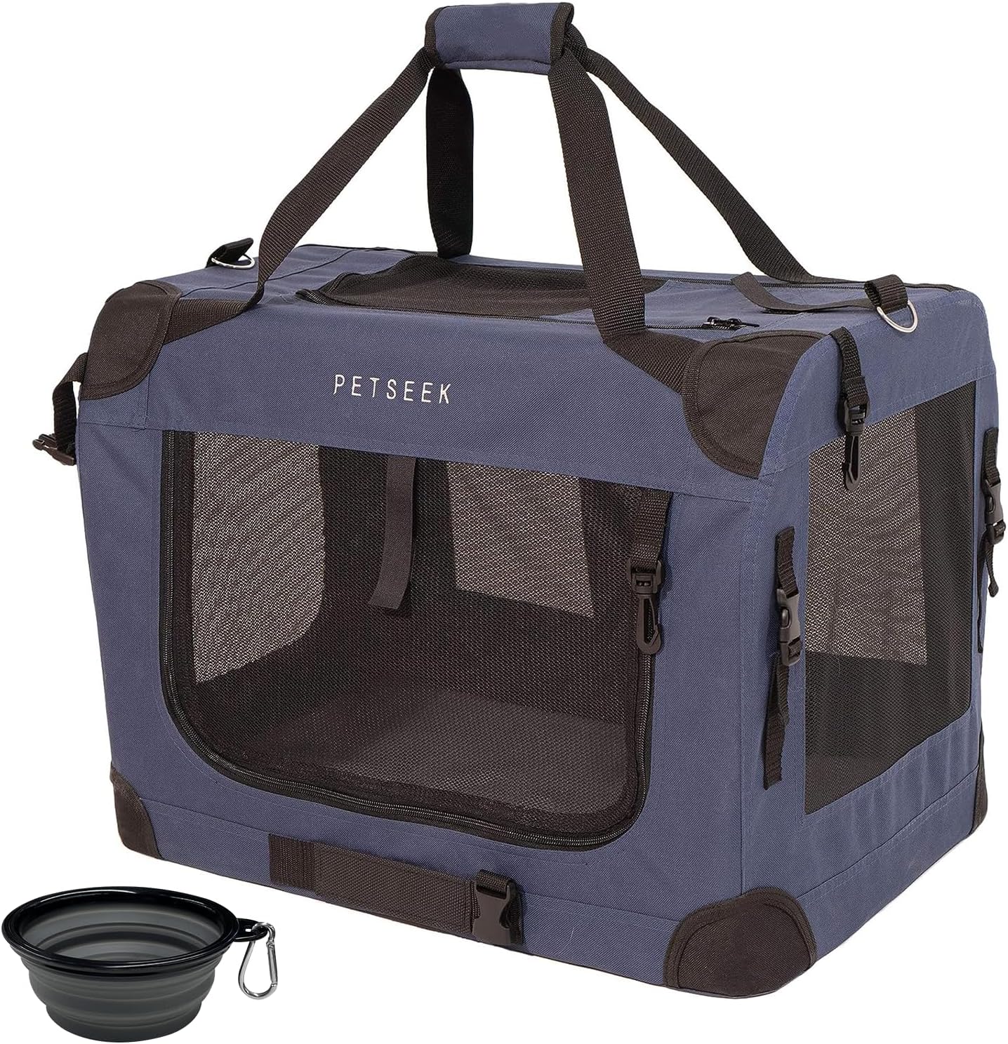 Extra Large Cat Carrier Soft Sided, Portable Small Dog Carrier for 2 Cats, 24"x16.5"x16" Car Travel Folding Comfortable Design, Yellow