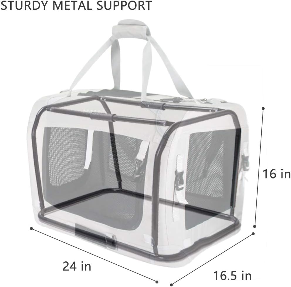 Extra Large Cat Carrier Soft Sided, Portable Small Dog Carrier for 2 Cats, 24"x16.5"x16" Car Travel Folding Comfortable Design, Yellow
