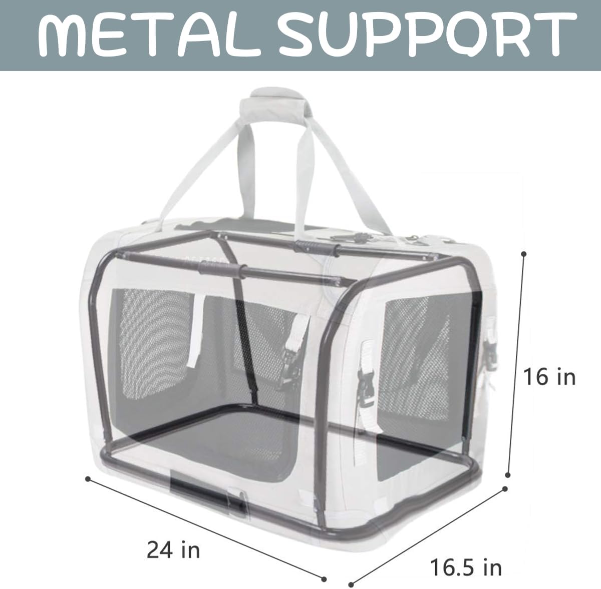 Extra Large Cat Carrier Soft Sided, Portable Small Dog Carrier for 2 Cats, 24"x16.5"x16" Car Travel Folding Comfortable Design, Yellow