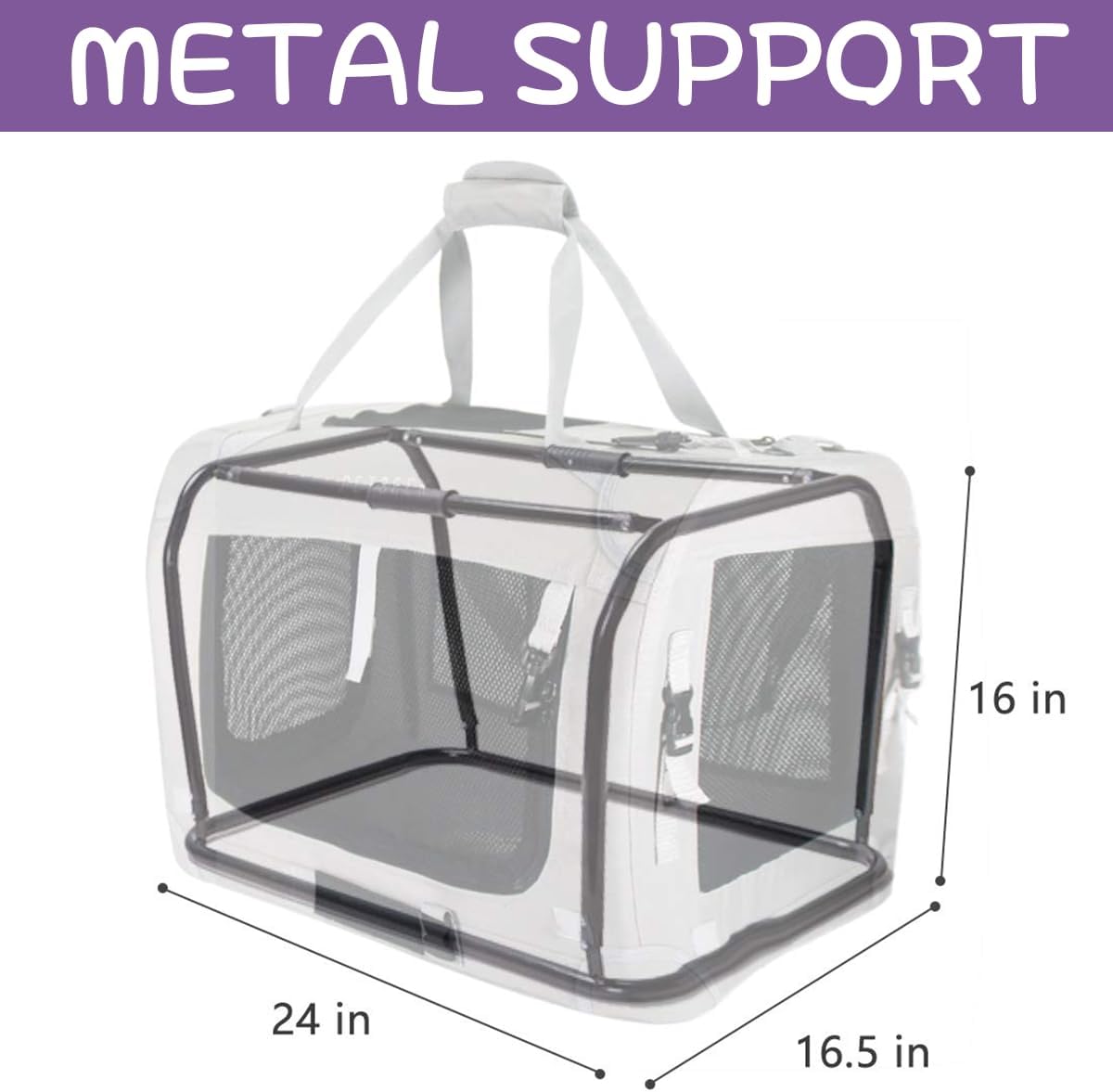 Extra Large Cat Carrier Soft Sided, Portable Small Dog Carrier for 2 Cats, 24"x16.5"x16" Car Travel Folding Comfortable Design, Yellow