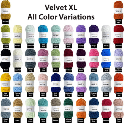 Velvet XL Chenille Yarn - Thick Super Bulky Yarn for Crocheting - Soft Fluffy Plush Yarn for Crochet - 100g / 74yds - Ideal for Baby Blankets & Amigurumi (Bee Yellow, 3 Skeins)