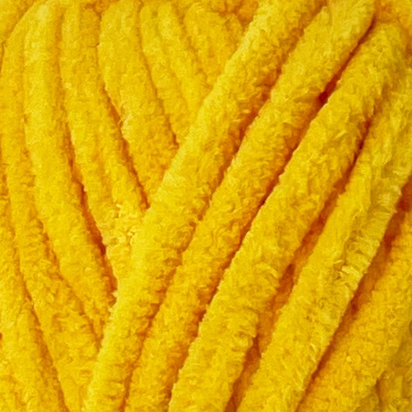 Velvet XL Chenille Yarn - Thick Super Bulky Yarn for Crocheting - Soft Fluffy Plush Yarn for Crochet - 100g / 74yds - Ideal for Baby Blankets & Amigurumi (Bee Yellow, 3 Skeins)