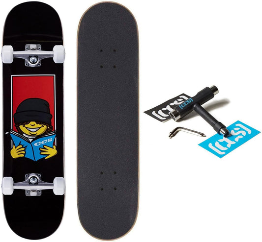 [ ] Graphic Skateboard Complete | Maple Wood | Professional Grade | Fully Assembled with Skate Tool & Stickers | Adults, Kids, Teens, Youth | Boys & Girls