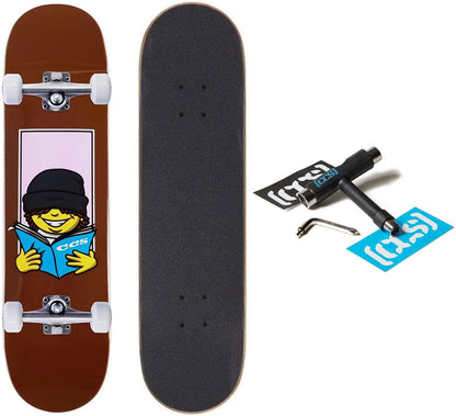 [ ] Graphic Skateboard Complete | Maple Wood | Professional Grade | Fully Assembled with Skate Tool & Stickers | Adults, Kids, Teens, Youth | Boys & Girls