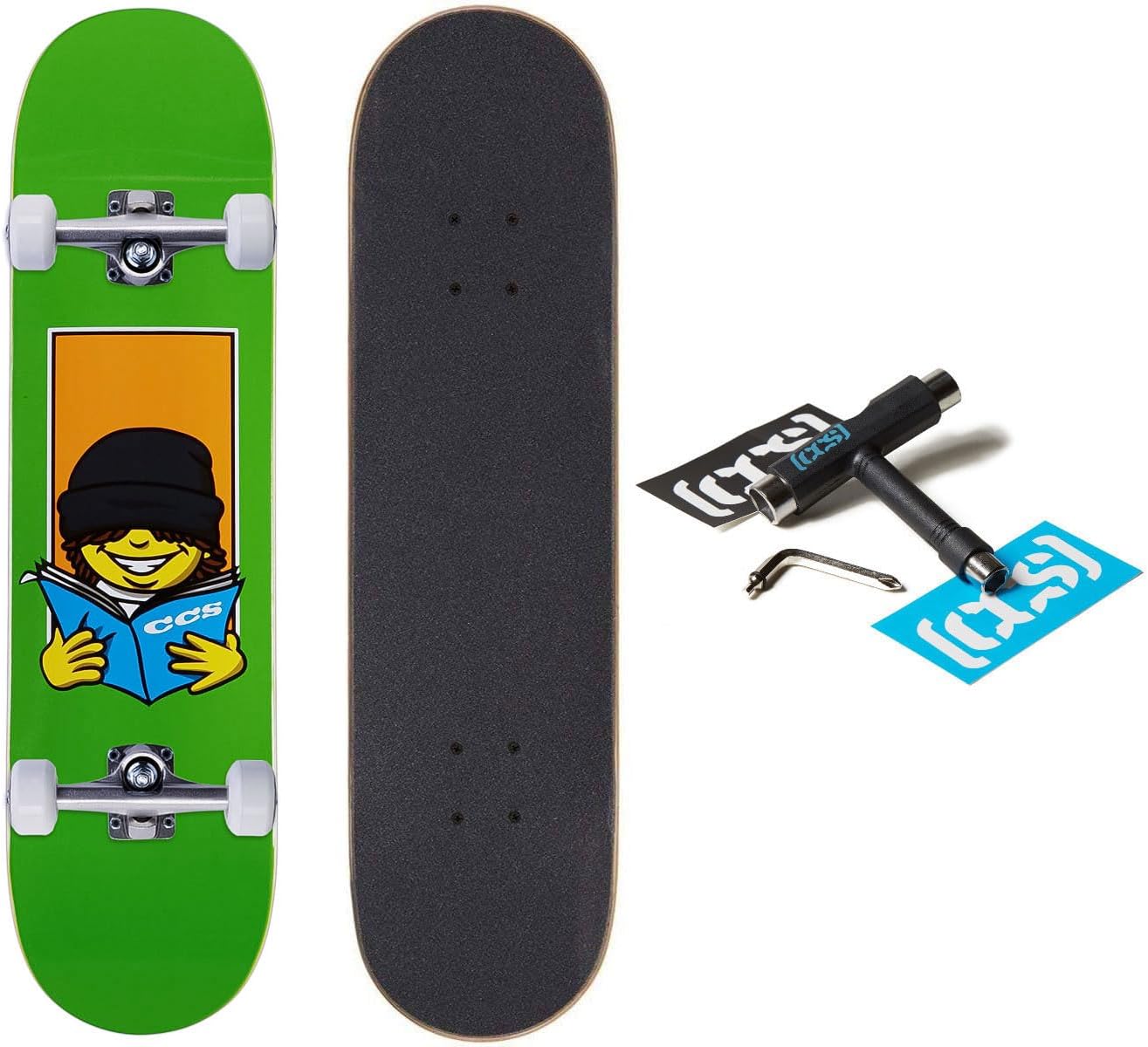 [ ] Graphic Skateboard Complete | Maple Wood | Professional Grade | Fully Assembled with Skate Tool & Stickers | Adults, Kids, Teens, Youth | Boys & Girls