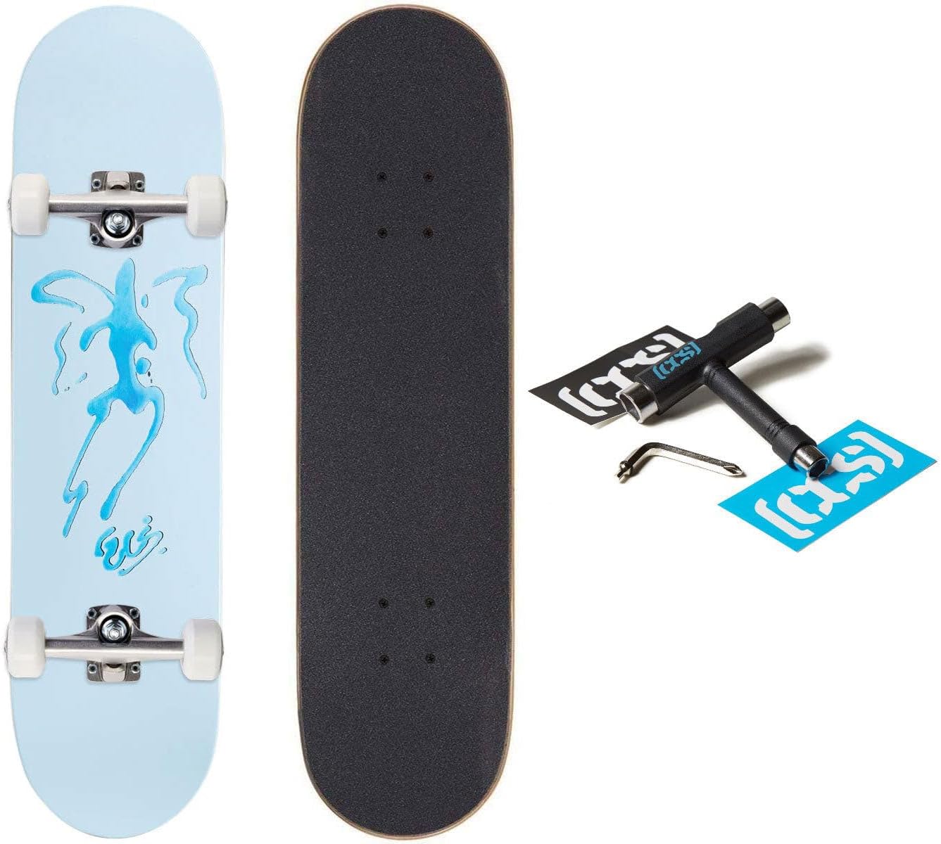 [ ] Graphic Skateboard Complete | Maple Wood | Professional Grade | Fully Assembled with Skate Tool & Stickers | Adults, Kids, Teens, Youth | Boys & Girls