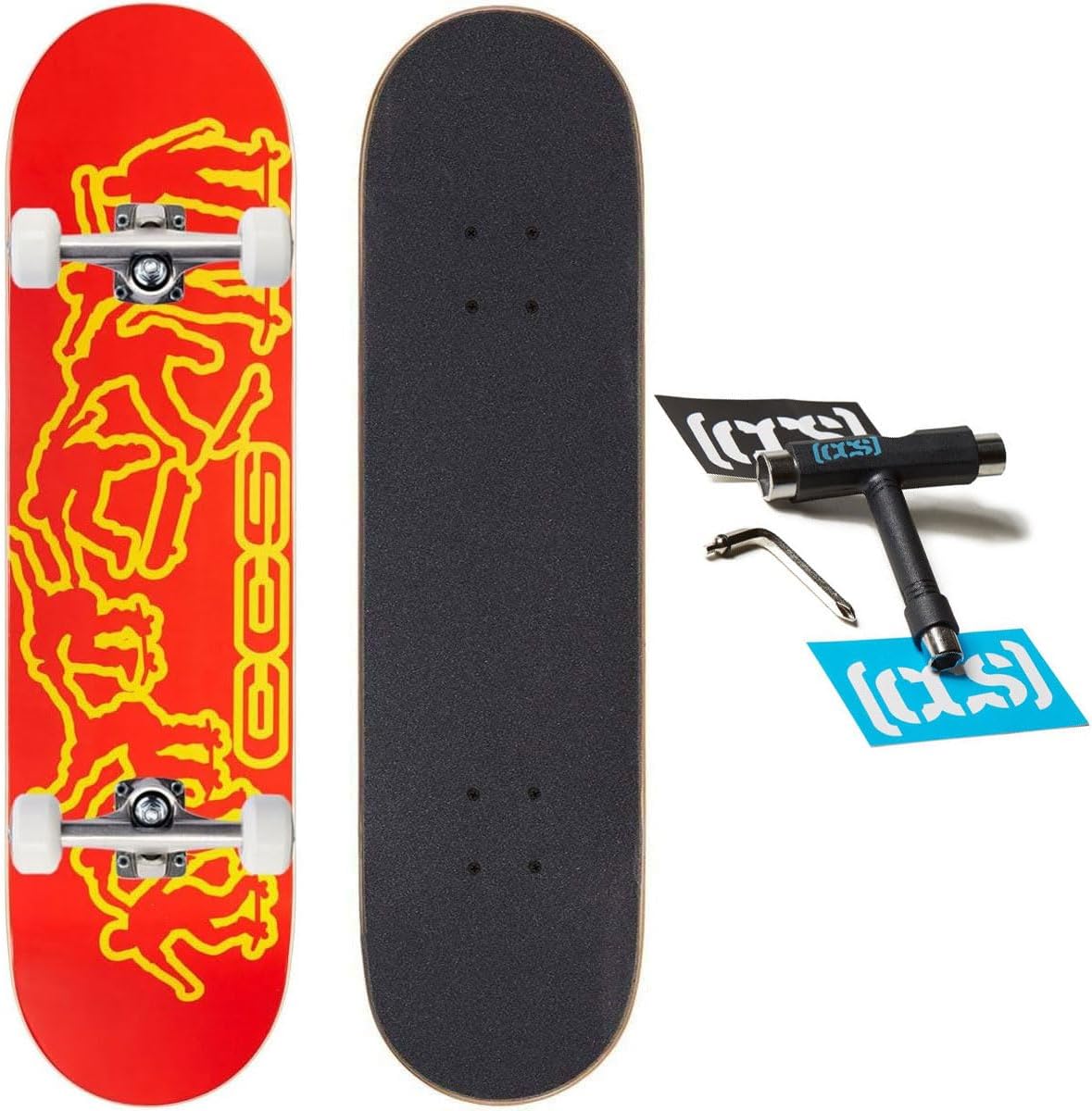 [ ] Graphic Skateboard Complete | Maple Wood | Professional Grade | Fully Assembled with Skate Tool & Stickers | Adults, Kids, Teens, Youth | Boys & Girls