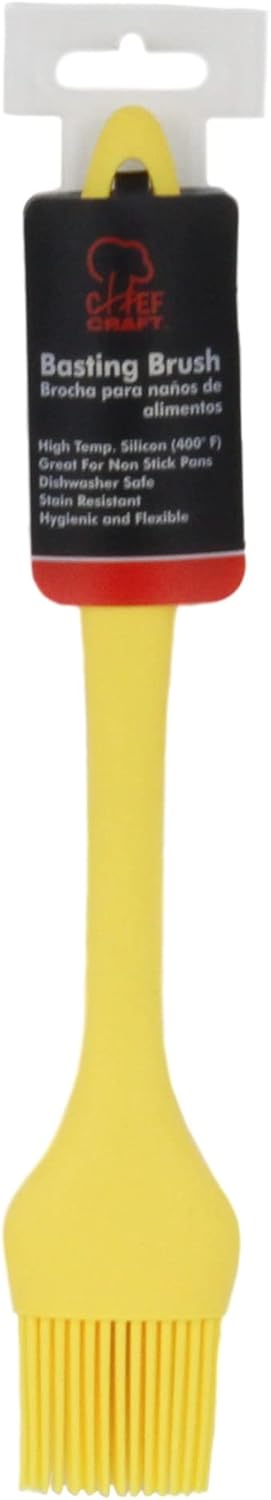 Premium Silicone Basting Brush 10.25 Inch, Yellow