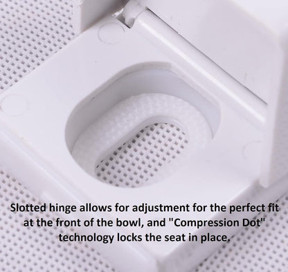 2Q1R6-50 Builder Grade Slow Close Plastic Toilet Seat with Vari-Adjust Lok-Down R'N'C Hinge and Quik-Lok Mounting Hardware, Round, Yellow