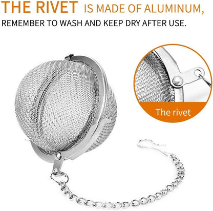 2pcs Stainless Steel Mesh Tea Ball 2.1 Inch Tea Strainers | Teas Infuser Strainer Filters for Teas