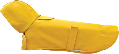 Dachshund Raincoat - Waterproof & Windproof Dog Jacket for Long Weiner Dogs, Adjustable Fit, Harness Hole - Yellow, X-Small