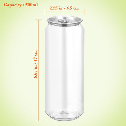 10pcs 16.9oz Empty Plastic Juice Bottles with Caps, Clear PET Beverage Containers for Juicing Drinking Beverage Smoothie Fridge, Leakproof Disposable Drink Bottles