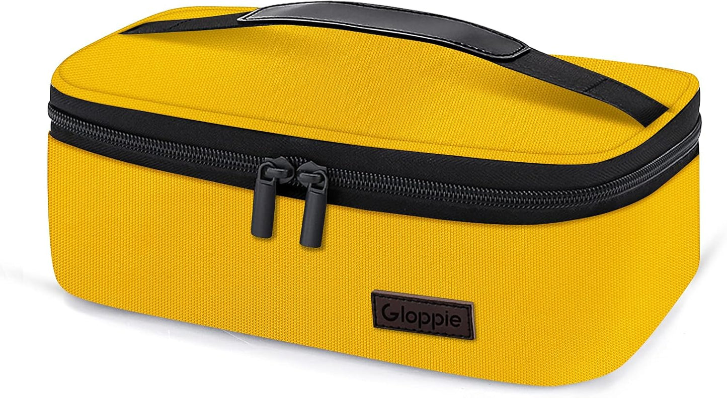 Mini Lunch Box Small Kids Lunch Bag Compact LunchBox Bag, CPC Certified | Child-Safe Materials, Insulated LunchBag Reusable Sandwich Containers Snack Box, Yellow