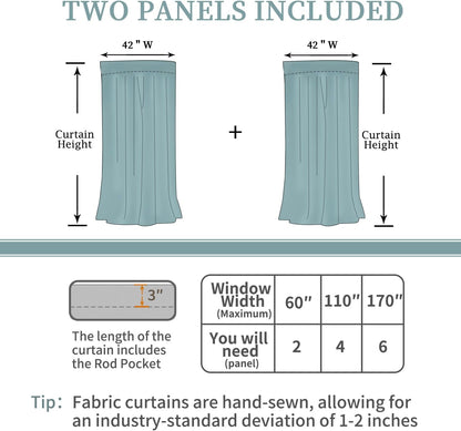 BGment Mustard Yellow Curtains for Bedroom - Thermal Insulated Blackout Room Darkening Curtains with Rod Pocket and Back Tab for Living Room, 2 Window Curtain Panels (42 x 63 Inch)