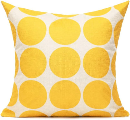 All Smiles Outdoor Waterproof Throw Pillow Covers 16X16 Set of 4,Yellow Decorative.Cushion Covers Boho Decorations Outside for Patio Furniture Porch Seat Chair Couch Sofa Living Room Geometric