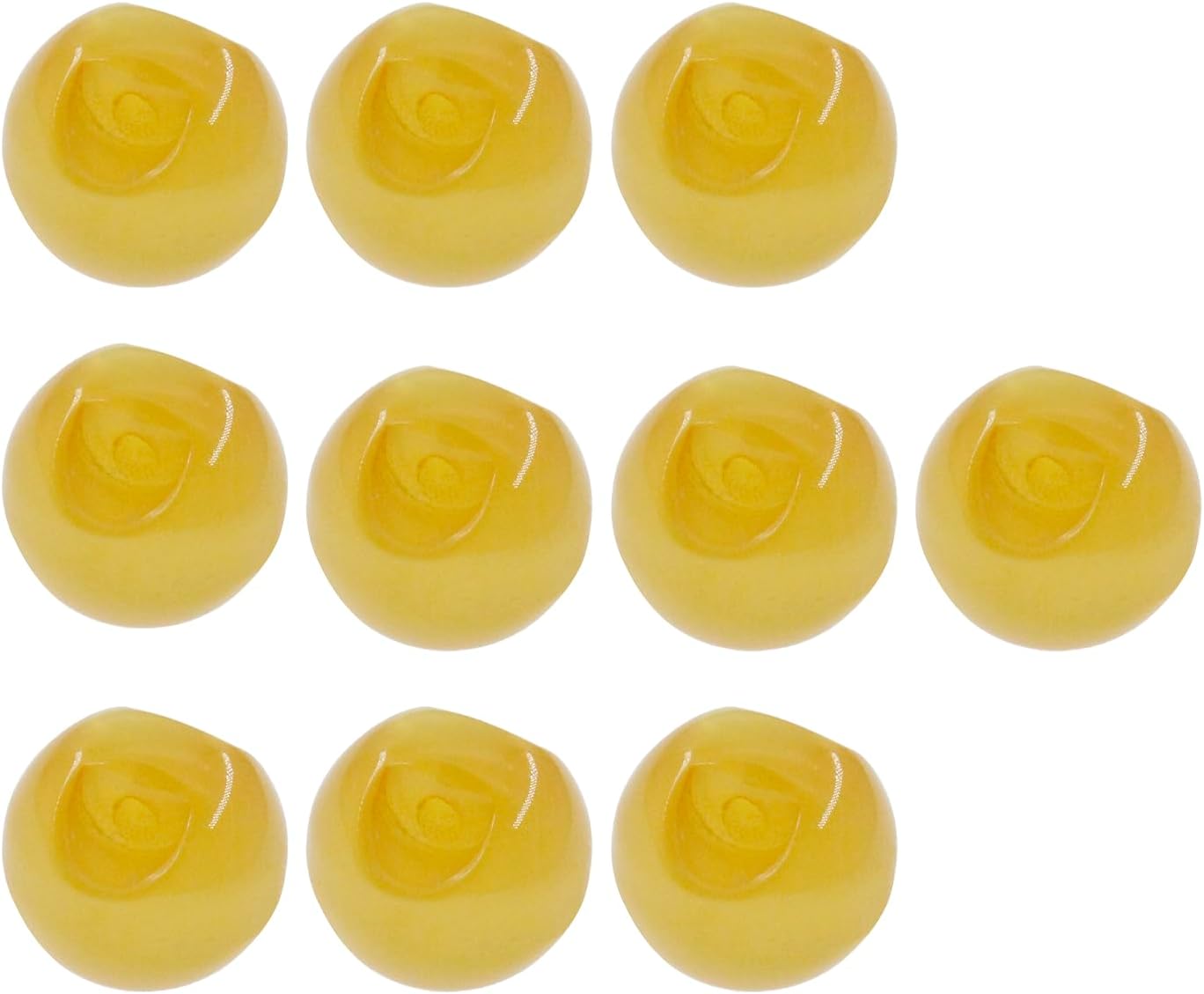 Round Resin Pearl Button,ULIFESTAR Jade Sewing Button Chinese Decor Pearl Button Dia 10mm,10PCS Plastic Resin Sewing Buttons for Wedding Dress,Skirt,Glove,Sweater,Shirt,Hat (Beeswax Yellow)