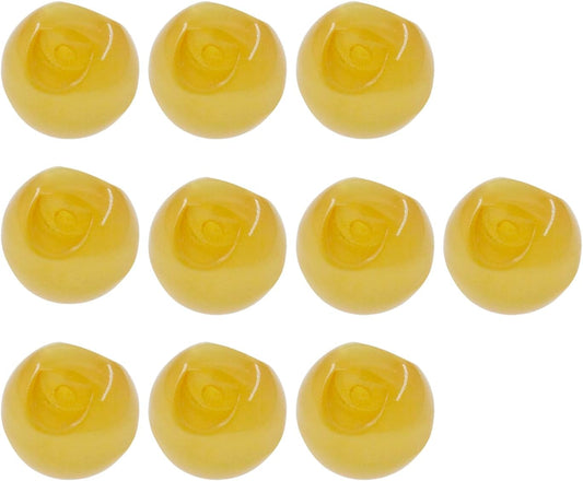 Round Resin Pearl Button,ULIFESTAR Jade Sewing Button Chinese Decor Pearl Button Dia 10mm,10PCS Plastic Resin Sewing Buttons for Wedding Dress,Skirt,Glove,Sweater,Shirt,Hat (Beeswax Yellow)