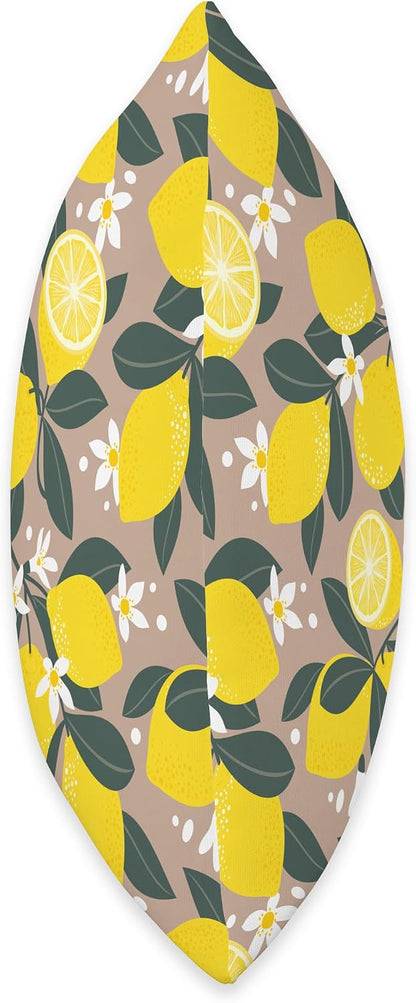 Summer by Vine Mercantile Amalfi Coast Lemon Blossom Summer Citrus Fruit Pattern Throw Pillow, 18x18, Multicolor