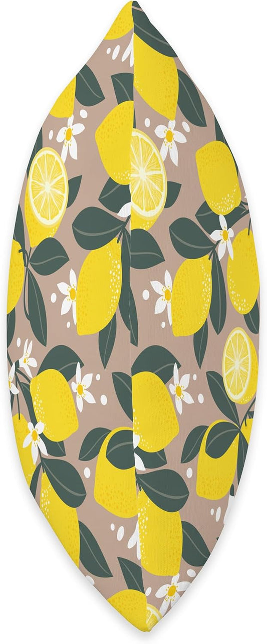 Summer by Vine Mercantile Amalfi Coast Lemon Blossom Summer Citrus Fruit Pattern Throw Pillow, 18x18, Multicolor