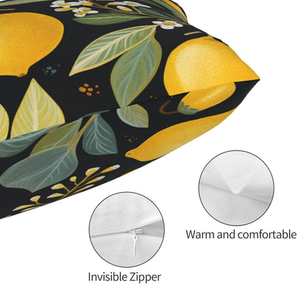 Summer Cute Lemon Rectangle Throw Pillow Cover 14x20 Inch Lumbar Pillow Case with Hidden Zipper Modern Decorative Pillowcase for Bed Sofa Couch Living Room Bedroom Cushion Cover