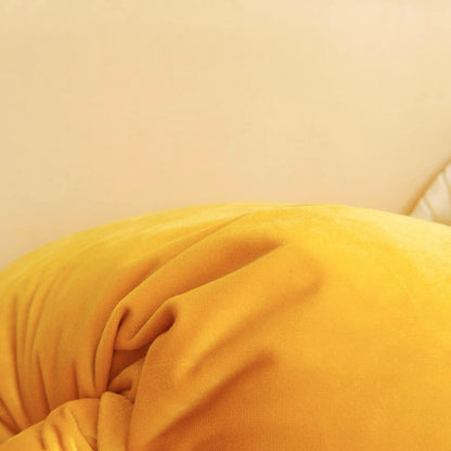 Hibate 2 Pack Soft Velvet Couch Throw Pillow Covers 18x18 Inch for Sofa Living Room Bedroom (Yellow)