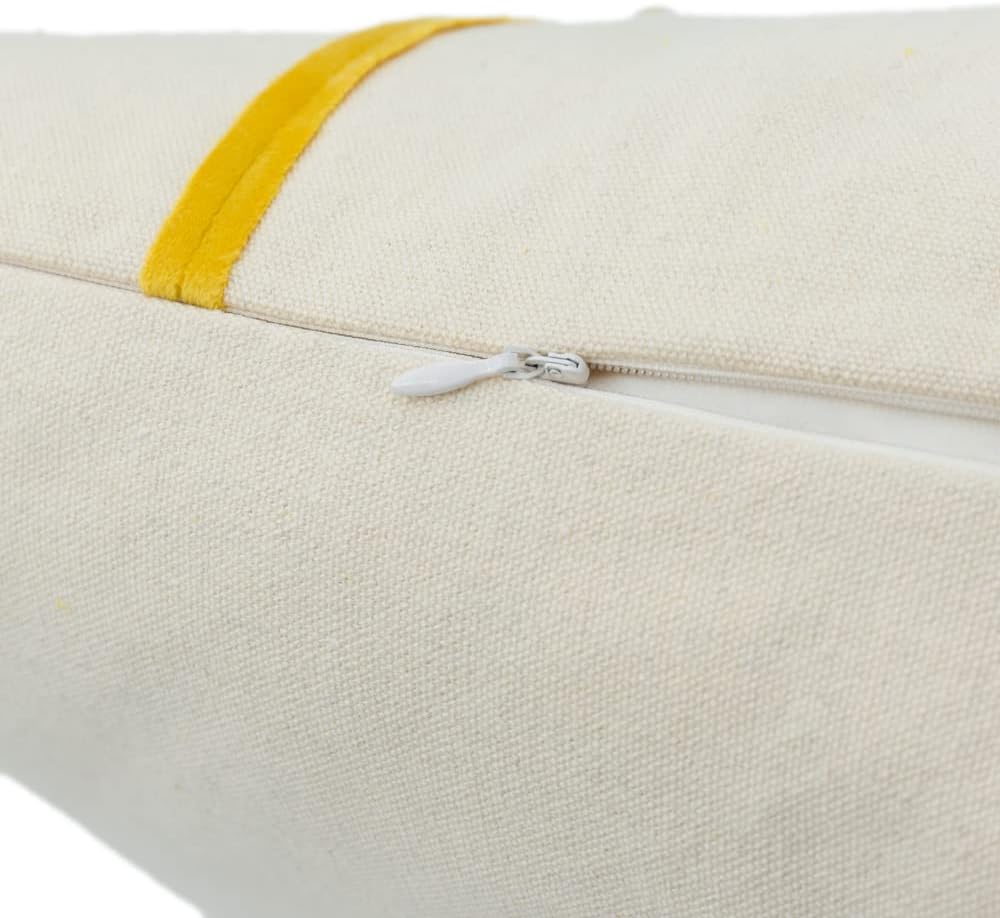 JWH Decorative Flower Throw Pillow Cover 3D Sunflower Pillow Case Velvet Cushion Floral Pillowcase for Bed Living Room Couch Chair 18x18 Inches Yellow Creamy White