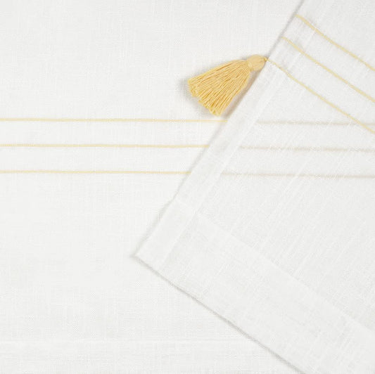 Exclusive Home Demi Light Filtering Hidden Tab Top Curtain Panel Pair, 54"x96", Yellow, Set of 2