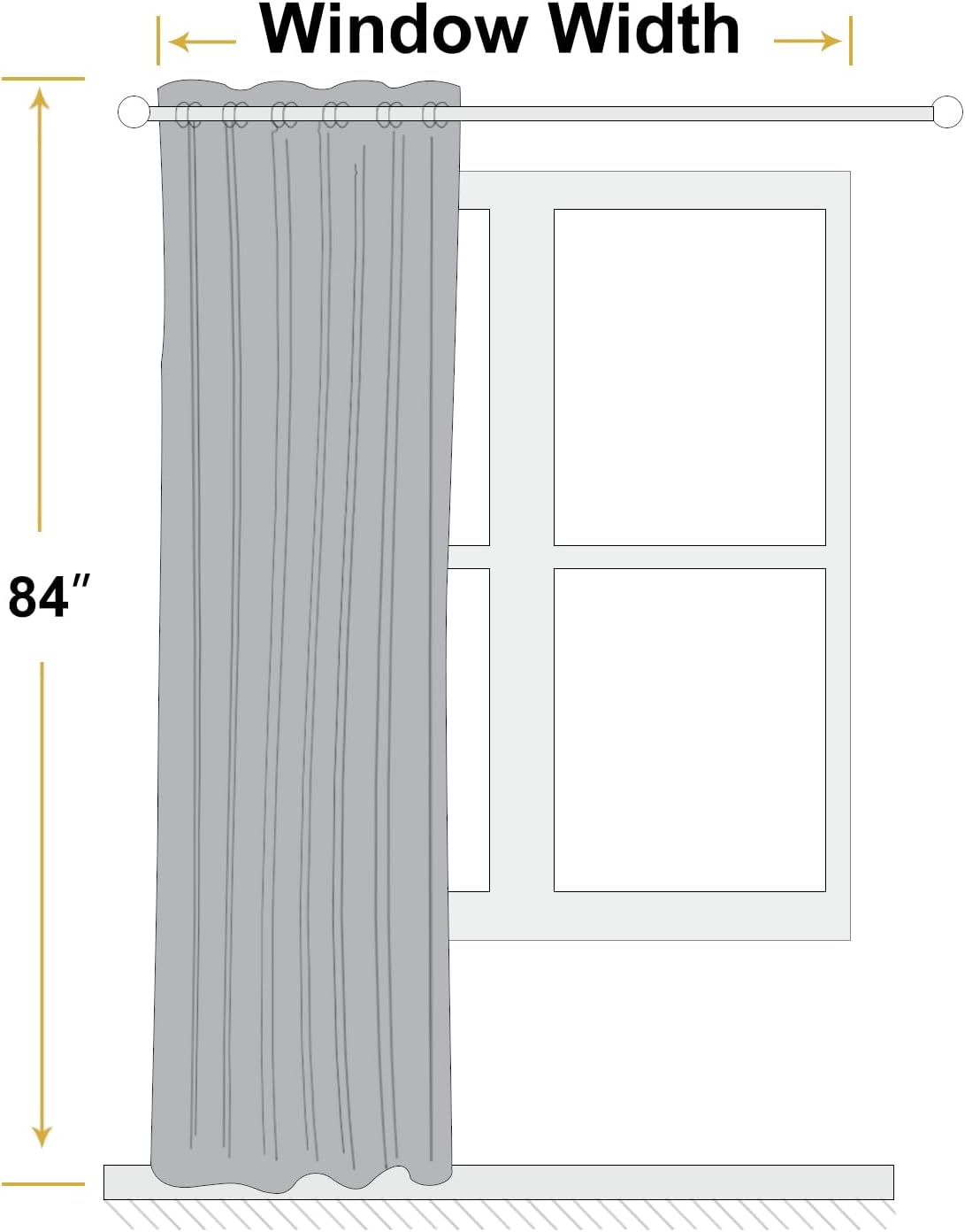 ChrisDowa 100% Blackout Mustard Yellow Solid Curtains 84 Inches Long 2 Panels for Bedroom Living Room,Farmhouse Room Darkening Thermal Insulated Soundproof Grommet Top Window Treatment Drapes,52x84
