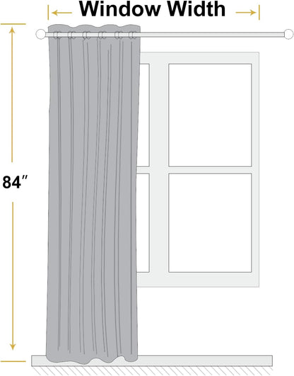 ChrisDowa 100% Blackout Mustard Yellow Solid Curtains 84 Inches Long 2 Panels for Bedroom Living Room,Farmhouse Room Darkening Thermal Insulated Soundproof Grommet Top Window Treatment Drapes,52x84