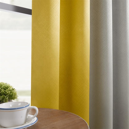 F-CHU 100% Blackout Curtains for Bedroom Grey and Mustard Yellow Patchwork Curtains Thermal Insulated Room Darkening Window Drapes for Living Room Grommet 63 inch Long 2 Panels