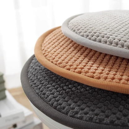 1/2/4 Packs Solid Color Round Seat Pads, Non-slip Chair Cushion With Elastic Ties Hooks, Small Round Stool Seat Cushion, Rattan Chair Seat Cushions ( Color : Lemon Yellow , Size : 35*35cm(1pack) )