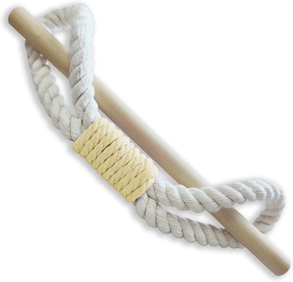 Curtain Tiebacks Rustic Holdbacks for Drapes, Farmhouse Tie Backs for Curtains, Cotton Rope with Wood Club, Natural Boho Decor Shabby Chic Drapery Holder, Pack-2, Yellow